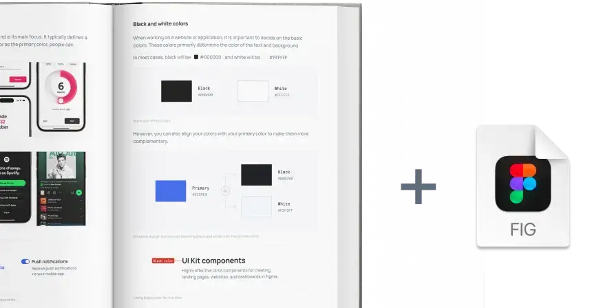 Open book 'Dive into UI Design Systems: Theory and Practice' and Figma file